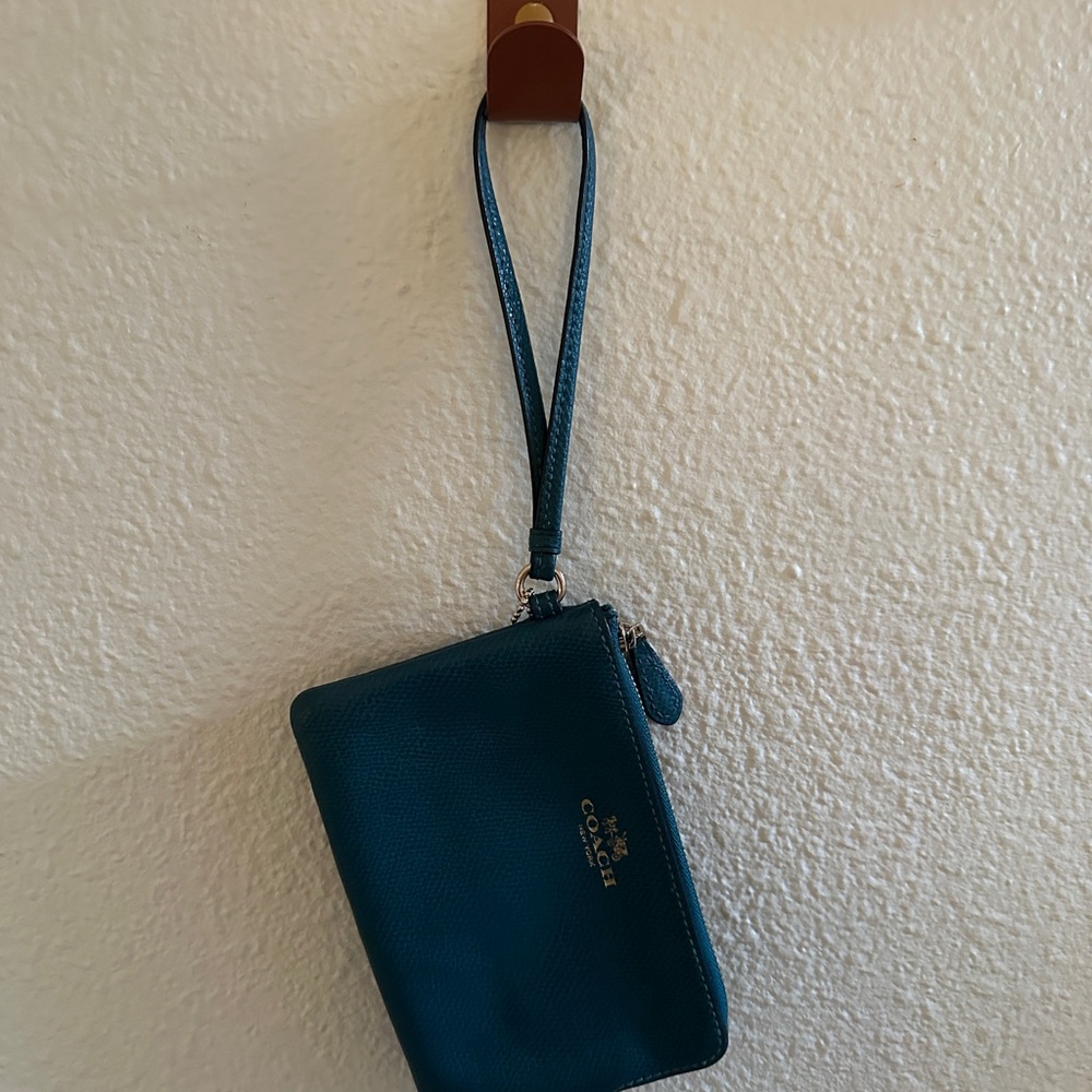 Coach Teal Wristlet